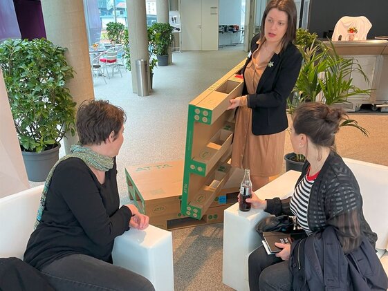 Messebesucher bei uns am Stand der Gründermesse in Graz  | © MVH